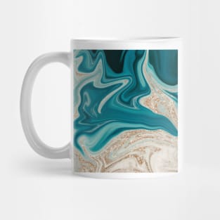 Azure water agate II - glitter accents Mug